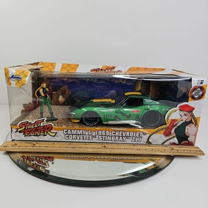 Jada STREET FIGHTER CAMMY & 69 CORVETTE Stingray ZL1 Car 30837 SEALED Damaged BX